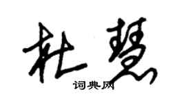 朱錫榮杜慧草書個性簽名怎么寫