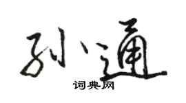 駱恆光孫通行書個性簽名怎么寫