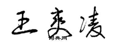 曾慶福王爽凌草書個性簽名怎么寫