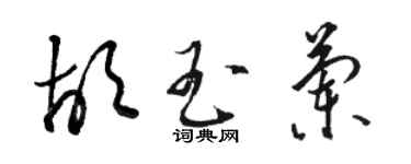 駱恆光胡玉蘭草書個性簽名怎么寫
