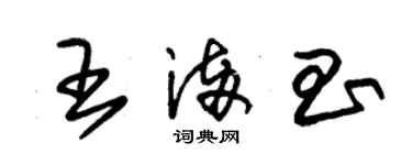 朱錫榮王滿昌草書個性簽名怎么寫