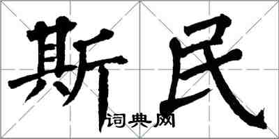 翁闓運斯民楷書怎么寫