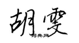 王正良胡雯行書個性簽名怎么寫