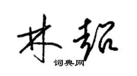 梁錦英林超草書個性簽名怎么寫