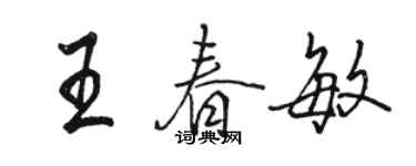 駱恆光王春敏行書個性簽名怎么寫