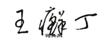 駱恆光王癬丁草書個性簽名怎么寫