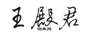 駱恆光王殿君行書個性簽名怎么寫