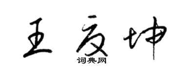 梁錦英王夏坤草書個性簽名怎么寫