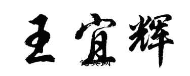 胡問遂王宜輝行書個性簽名怎么寫