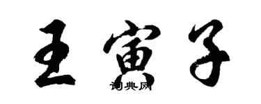 胡問遂王寅子行書個性簽名怎么寫