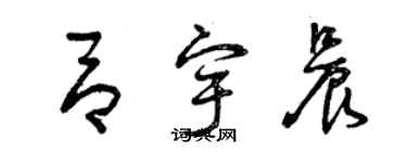 曾慶福呂宇晨草書個性簽名怎么寫