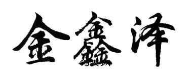 胡問遂金鑫澤行書個性簽名怎么寫