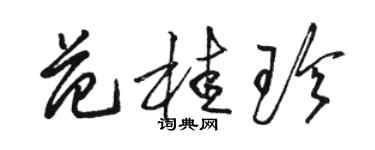 駱恆光范桂珍草書個性簽名怎么寫