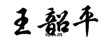 胡問遂王韶平行書個性簽名怎么寫