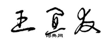 曾慶福王宜友草書個性簽名怎么寫