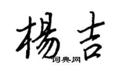 王正良楊吉行書個性簽名怎么寫
