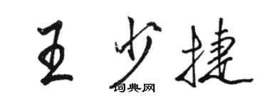 駱恆光王少捷行書個性簽名怎么寫