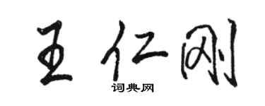 駱恆光王仁剛行書個性簽名怎么寫