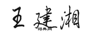 駱恆光王建湘行書個性簽名怎么寫