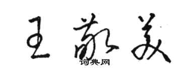 駱恆光王敬美草書個性簽名怎么寫