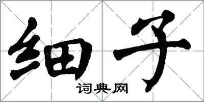 翁闓運細子楷書怎么寫