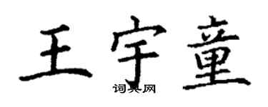 丁謙王宇童楷書個性簽名怎么寫