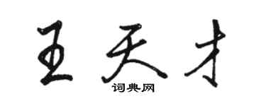 駱恆光王天才行書個性簽名怎么寫