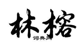 胡問遂林榕行書個性簽名怎么寫