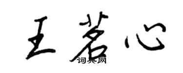 王正良王茗心行書個性簽名怎么寫