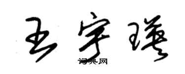 朱錫榮王宇瑛草書個性簽名怎么寫