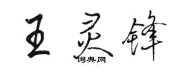 駱恆光王靈鋒行書個性簽名怎么寫