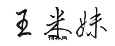 駱恆光王米妹行書個性簽名怎么寫