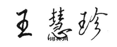 駱恆光王慧珍行書個性簽名怎么寫