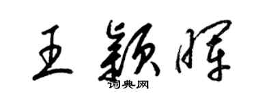 梁錦英王穎暉草書個性簽名怎么寫