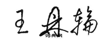 駱恆光王鼎輪草書個性簽名怎么寫