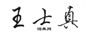 駱恆光王士真行書個性簽名怎么寫
