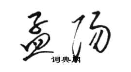 駱恆光孟陽草書個性簽名怎么寫