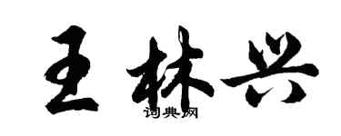 胡問遂王林興行書個性簽名怎么寫