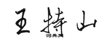 駱恆光王特山行書個性簽名怎么寫