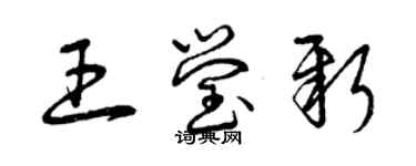 曾慶福王瑩新草書個性簽名怎么寫