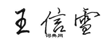 駱恆光王信雪行書個性簽名怎么寫