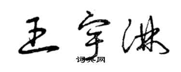 曾慶福王宇淋草書個性簽名怎么寫