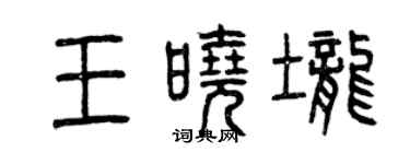 曾慶福王曉壟篆書個性簽名怎么寫