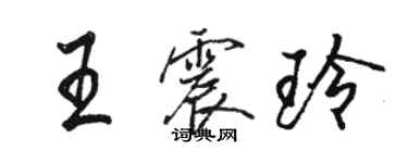 駱恆光王震玲行書個性簽名怎么寫