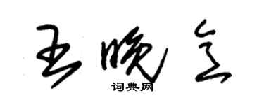 朱錫榮王晚意草書個性簽名怎么寫