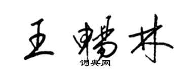 梁錦英王暢林草書個性簽名怎么寫