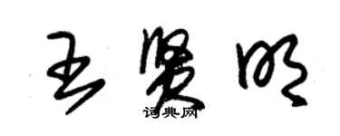 朱錫榮王賢明草書個性簽名怎么寫