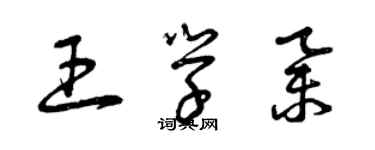 曾慶福王學舉草書個性簽名怎么寫