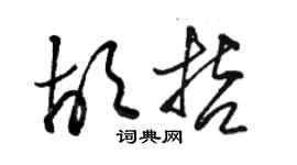 駱恆光胡哲草書個性簽名怎么寫