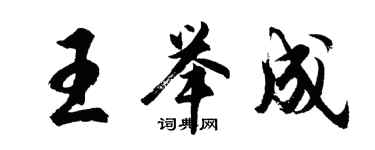 胡問遂王舉成行書個性簽名怎么寫